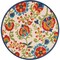 Homeroots 4 ft. Multi Color Round Mediterra Indoor & Outdoor Area Rug 384792 - alternate 1